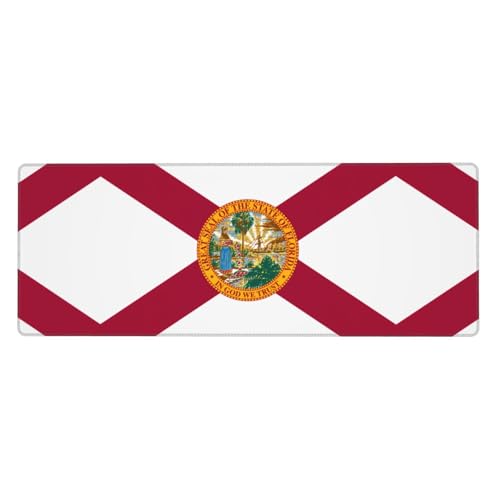 Erweitertes Gaming-Mauspad mit Flagge von Florida, großes Mauspad, verdicktes Tastatur-Pad, Schreibtischunterlage, 80 x 30 cm, XL Erweitertes Gaming-Mauspad mit Flagge von Florida, großes Mauspad, verdicktes Tastatur-Pad, Schreibtischunterlage, 80 x 30 cm, XL von LiuMng