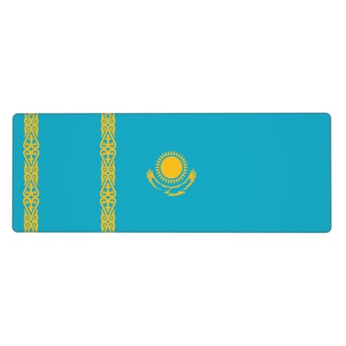Erweitertes Gaming-Mauspad mit Flagge von Kasachstan, großes Mauspad, verdicktes Tastatur-Pad, Schreibtischunterlage, 80 x 30 cm, XL Erweitertes Gaming-Mauspad mit Flagge von Kasachstan, großes Mauspad, verdicktes Tastatur-Pad, Schreibtischunterlage, 80 x 30 cm, XL von LiuMng