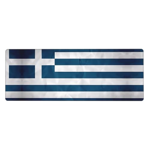 Erweitertes Gaming-Mauspad mit griechischer Flagge, großes Mauspad, verdicktes Tastatur-Pad, Schreibtischunterlage, 80 x 30 cm, XL Erweitertes Gaming-Mauspad mit griechischer Flagge, großes Mauspad, verdicktes Tastatur-Pad, Schreibtischunterlage, 80 x 30 cm, XL von LiuMng