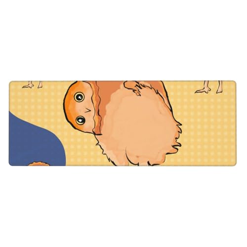 Erweitertes Gaming-Mauspad mit krummen Eulen-Motiv, großes Mauspad, verdicktes Tastatur-Pad, Schreibtischunterlage, 80 x 30 cm, XL Erweitertes Gaming-Mauspad mit krummen Eulen-Motiv, großes Mauspad, verdicktes Tastatur-Pad, Schreibtischunterlage, 80 x 30 cm, XL von LiuMng