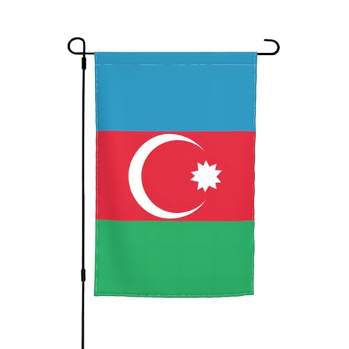 Flagge von Aserbaidschan, Druck, Gartenflagge, 30,5 x 45,7 cm, doppelseitige saisonale Outdoor-Flagge, für Hof, Veranda, Urlaubsdekoration Flagge von Aserbaidschan, Druck, Gartenflagge, 30,5 x 45,7 cm, doppelseitige saisonale Outdoor-Flagge, für Hof, Veranda, Urlaubsdekoration von LiuMng