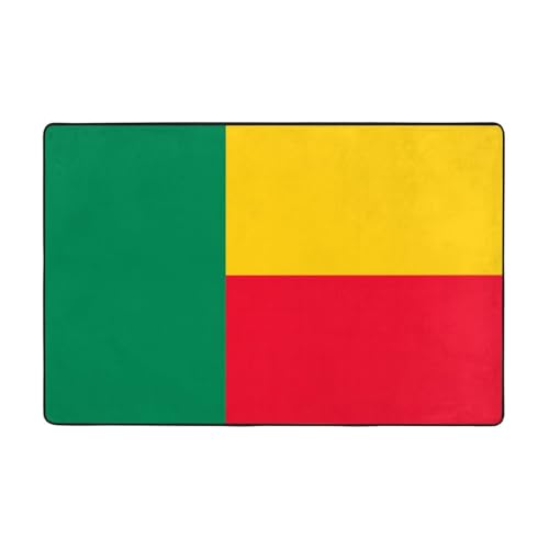 Fußmatte für den Innenbereich, 91,4 x 61 cm, Motiv: Flagge von Benin, rutschfest, saugfähig, weiche Teppiche, für Eingangsbereich, Küche, Badezimmer Fußmatte für den Innenbereich, 91,4 x 61 cm, Motiv: Flagge von Benin, rutschfest, saugfähig, weiche Teppiche, für Eingangsbereich, Küche, Badezimmer von LiuMng