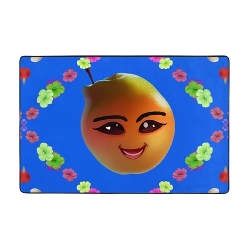 Fußmatte für den Innenbereich, 91,4 x 61 cm, Smiley-Gelb, Birnenmuster, rutschfest, saugfähig, weiche Teppiche, für Eingangsbereich, Küche, Badezimmer Fußmatte für den Innenbereich, 91,4 x 61 cm, Smiley-Gelb, Birnenmuster, rutschfest, saugfähig, weiche Teppiche, für Eingangsbereich, Küche, Badezimmer von LiuMng