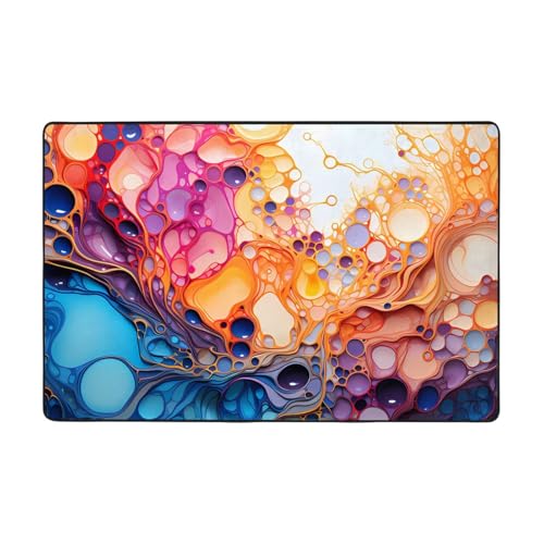 Fußmatte für den Innenbereich, 91,4 x 61 cm, mehrfarbiger Marmorierdruck, rutschfest, saugfähig, weiche Teppiche, für Eingangsbereich, Küche, Badezimmer Fußmatte für den Innenbereich, 91,4 x 61 cm, mehrfarbiger Marmorierdruck, rutschfest, saugfähig, weiche Teppiche, für Eingangsbereich, Küche, Badezimmer von LiuMng