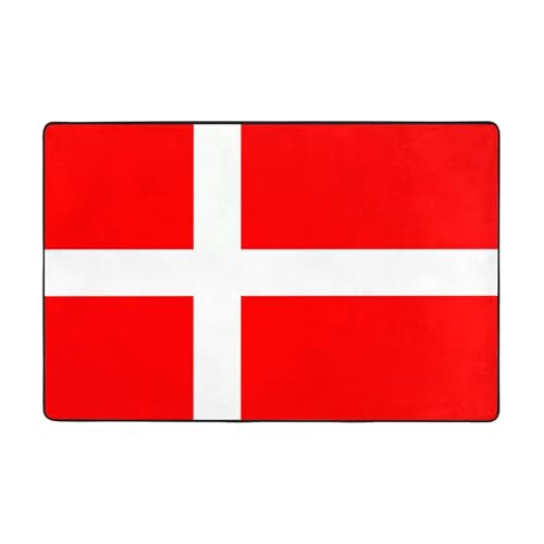 Fußmatte mit dänischer Flagge, rutschfest, saugfähig, weich, für Eingangsbereich, Küche, Badezimmer, 91,4 x 61 cm Fußmatte mit dänischer Flagge, rutschfest, saugfähig, weich, für Eingangsbereich, Küche, Badezimmer, 91,4 x 61 cm von LiuMng