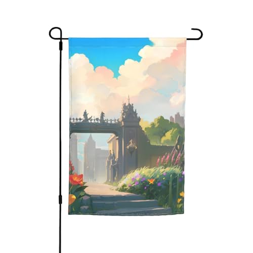 Gartenflagge "Outside the Castle Gate", 30,5 x 45,7 cm, doppelseitige saisonale Outdoor-Flaggen, für Hof, Veranda, Party-Dekoration Gartenflagge "Outside the Castle Gate", 30,5 x 45,7 cm, doppelseitige saisonale Outdoor-Flaggen, für Hof, Veranda, Party-Dekoration von LiuMng