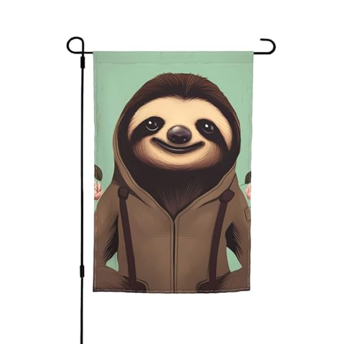 Gartenflagge mit Cartoon-Faultier-Druck, 30,5 x 45,7 cm, doppelseitige saisonale Outdoor-Flaggen, für Hof, Veranda, Party-Dekoration Gartenflagge mit Cartoon-Faultier-Druck, 30,5 x 45,7 cm, doppelseitige saisonale Outdoor-Flaggen, für Hof, Veranda, Party-Dekoration von LiuMng