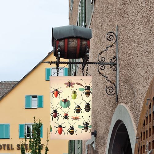 Gartenflagge mit Cartoon-Motiv kleine Insekten, 30,5 x 45,7 cm, doppelseitige saisonale Outdoor-Flaggen, für Hof, Veranda, Party-Dekoration Gartenflagge mit Cartoon-Motiv kleine Insekten, 30,5 x 45,7 cm, doppelseitige saisonale Outdoor-Flaggen, für Hof, Veranda, Party-Dekoration von LiuMng