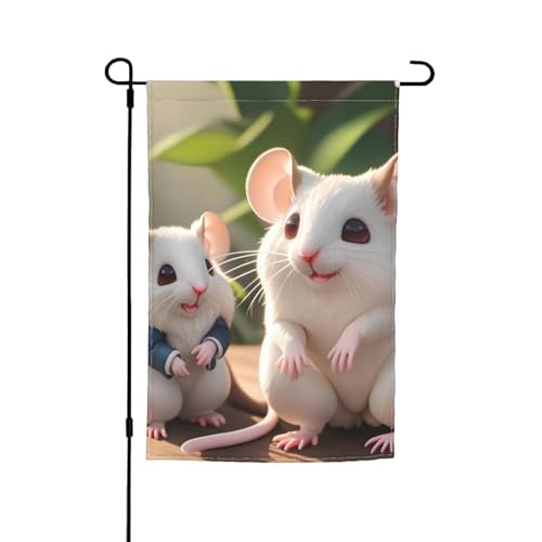 Gartenflagge mit Mutter- und Kind-Ratten, 30,5 x 45,7 cm, doppelseitige saisonale Outdoor-Flaggen, für Hof, Veranda, Party-Dekoration Gartenflagge mit Mutter- und Kind-Ratten, 30,5 x 45,7 cm, doppelseitige saisonale Outdoor-Flaggen, für Hof, Veranda, Party-Dekoration von LiuMng
