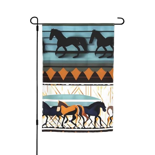 Gartenflagge mit Pferdestreifenmuster, 30,5 x 45,7 cm, doppelseitige saisonale Outdoor-Flaggen, für Hof, Veranda, Party-Dekoration Gartenflagge mit Pferdestreifenmuster, 30,5 x 45,7 cm, doppelseitige saisonale Outdoor-Flaggen, für Hof, Veranda, Party-Dekoration von LiuMng