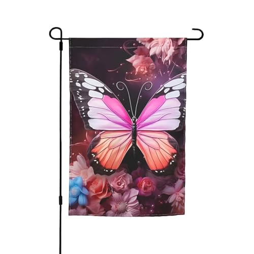 Gartenflagge mit Schmetterlingen und Blumen, 30,5 x 45,7 cm, doppelseitige saisonale Outdoor-Flaggen, für Hof, Veranda, Party-Dekoration Gartenflagge mit Schmetterlingen und Blumen, 30,5 x 45,7 cm, doppelseitige saisonale Outdoor-Flaggen, für Hof, Veranda, Party-Dekoration von LiuMng