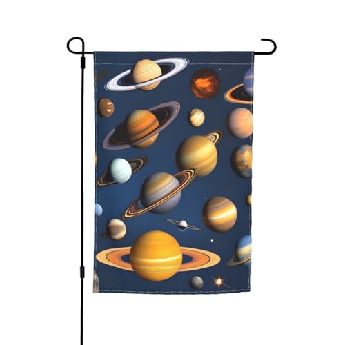 Gartenflagge mit Sonnensystem, Planeten, 30,5 x 45,7 cm, doppelseitige saisonale Outdoor-Flaggen, für Hof, Veranda, Party-Dekoration Gartenflagge mit Sonnensystem, Planeten, 30,5 x 45,7 cm, doppelseitige saisonale Outdoor-Flaggen, für Hof, Veranda, Party-Dekoration von LiuMng