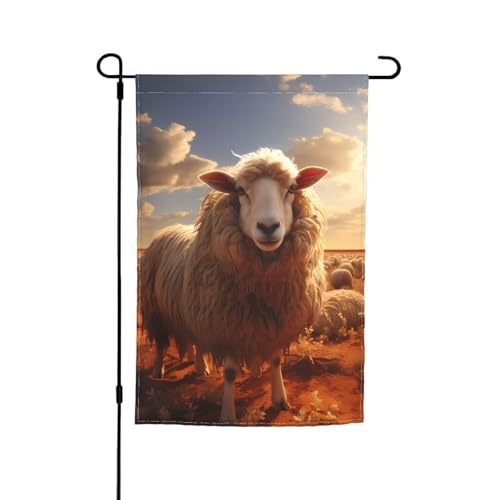 Gartenflagge mit australischen Schafen, 30,5 x 45,7 cm, doppelseitige saisonale Outdoor-Flaggen, für Hof, Veranda, Party-Dekoration von LiuMng