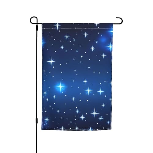 Gartenflagge mit blauem Sternmuster, 30,5 x 45,7 cm, doppelseitige saisonale Outdoor-Flaggen, für Hof, Veranda, Party-Dekoration von LiuMng