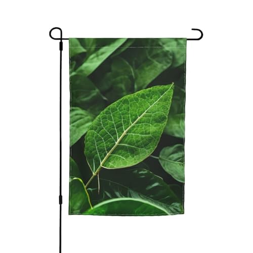Gartenflagge mit grünem Blatt, Naturdruck, 30,5 x 45,7 cm, doppelseitige saisonale Outdoor-Flaggen, für Hof, Veranda, Party-Dekoration Gartenflagge mit grünem Blatt, Naturdruck, 30,5 x 45,7 cm, doppelseitige saisonale Outdoor-Flaggen, für Hof, Veranda, Party-Dekoration von LiuMng