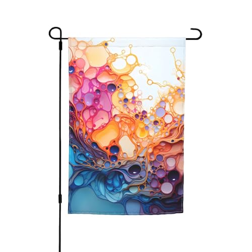 Gartenflagge mit mehrfarbiger Marmorierung, 30,5 x 45,7 cm, doppelseitige saisonale Outdoor-Flaggen, für Hof, Veranda, Party-Dekoration Gartenflagge mit mehrfarbiger Marmorierung, 30,5 x 45,7 cm, doppelseitige saisonale Outdoor-Flaggen, für Hof, Veranda, Party-Dekoration von LiuMng