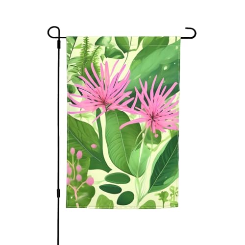 Gartenflagge mit rosa Pflanzen, Blumen, 30,5 x 45,7 cm, doppelseitige saisonale Outdoor-Flaggen, für Hof, Veranda, Party-Dekoration Gartenflagge mit rosa Pflanzen, Blumen, 30,5 x 45,7 cm, doppelseitige saisonale Outdoor-Flaggen, für Hof, Veranda, Party-Dekoration von LiuMng
