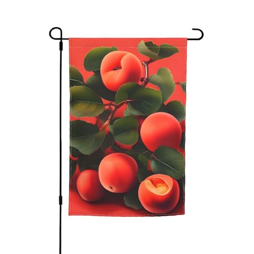 Gartenflagge mit rotem Aprikosen-Druck, 30,5 x 45,7 cm, doppelseitige saisonale Outdoor-Flaggen, für Hof, Veranda, Party-Dekoration Gartenflagge mit rotem Aprikosen-Druck, 30,5 x 45,7 cm, doppelseitige saisonale Outdoor-Flaggen, für Hof, Veranda, Party-Dekoration von LiuMng