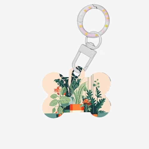 Haustier-ID-Tags mit Cartoon-Motiv, kleine grüne Pflanze, Knochenform, Acryl, für Hunde- und Katzenanhänger, für kleine Haustierhalsbänder Haustier-ID-Tags mit Cartoon-Motiv, kleine grüne Pflanze, Knochenform, Acryl, für Hunde- und Katzenanhänger, für kleine Haustierhalsbänder von LiuMng