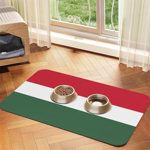 Haustier-Tischdecke mit Flagge von Ungarn, saugfähig, rutschfeste Futtermatte, für Futternapf und Wasser, 40 x 60 cm Haustier-Tischdecke mit Flagge von Ungarn, saugfähig, rutschfeste Futtermatte, für Futternapf und Wasser, 40 x 60 cm von LiuMng