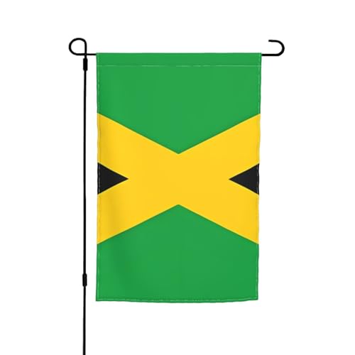 Jamaika-Flagge, Druck, Gartenflagge, 30,5 x 45,7 cm, doppelseitige saisonale Outdoor-Flagge, für Hof, Veranda, Urlaubsdekoration Jamaika-Flagge, Druck, Gartenflagge, 30,5 x 45,7 cm, doppelseitige saisonale Outdoor-Flagge, für Hof, Veranda, Urlaubsdekoration von LiuMng