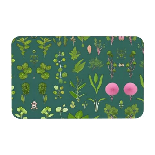 LiuMng Badematte mit Blumen- und Pflanzendruck, Kieselgur-Motiv, saugfähig, Duschmatte, Badezimmerläufer, Teppich, Bodenmatte, passt unter die Tür LiuMng Badematte mit Blumen- und Pflanzendruck, Kieselgur-Motiv, saugfähig, Duschmatte, Badezimmerläufer, Teppich, Bodenmatte, passt unter die Tür von LiuMng