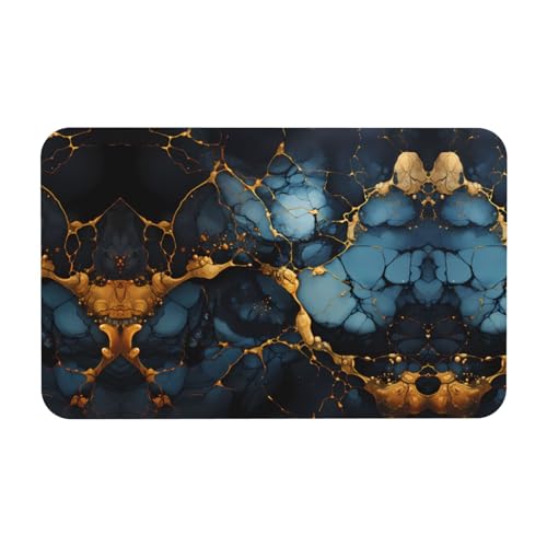 LiuMng Badematte mit Kieselgur-Motiv, saugfähig, Badvorleger, Badezimmerläufer, Bodenmatte, passend unter die Tür, Schwarz / Gold LiuMng Badematte mit Kieselgur-Motiv, saugfähig, Badvorleger, Badezimmerläufer, Bodenmatte, passend unter die Tür, Schwarz / Gold von LiuMng