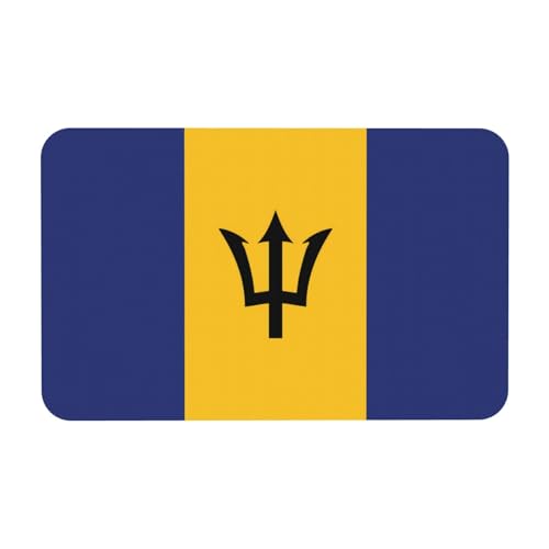 LiuMng Badematte mit Motiv "Flagge von Barbados", Kieselgur-Motiv, saugfähig, Duschmatte, Badezimmerläufer, Teppich, Bodenmatte, passt unter die Tür LiuMng Badematte mit Motiv "Flagge von Barbados", Kieselgur-Motiv, saugfähig, Duschmatte, Badezimmerläufer, Teppich, Bodenmatte, passt unter die Tür von LiuMng