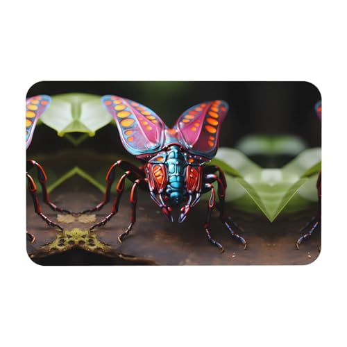 LiuMng Badematte mit Strange Insects Aufdruck Kieselgur-Erde, saugfähige Duschmatte, Badezimmerläufer, Teppich, Bodenmatte, passt unter die Tür LiuMng Badematte mit Strange Insects Aufdruck Kieselgur-Erde, saugfähige Duschmatte, Badezimmerläufer, Teppich, Bodenmatte, passt unter die Tür von LiuMng