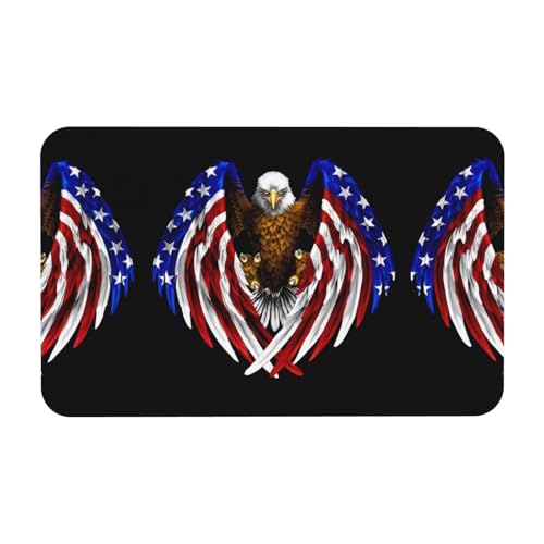 LiuMng Badematte mit USA-Flagge, patriotischer Adleraufdruck, Kieselgur-Erde, saugfähige Duschmatte, Badezimmerläufer, Teppich, Bodenmatte, passt unter die Tür LiuMng Badematte mit USA-Flagge, patriotischer Adleraufdruck, Kieselgur-Erde, saugfähige Duschmatte, Badezimmerläufer, Teppich, Bodenmatte, passt unter die Tür von LiuMng