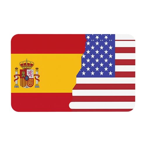 LiuMng Badematte mit amerikanischer Spanien-Flagge, Kieselgur-Motiv, saugfähig, Duschmatte, Badezimmerläufer, Teppich, Bodenmatte, passt unter die Tür LiuMng Badematte mit amerikanischer Spanien-Flagge, Kieselgur-Motiv, saugfähig, Duschmatte, Badezimmerläufer, Teppich, Bodenmatte, passt unter die Tür von LiuMng