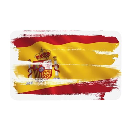 LiuMng Badematte mit spanischer Flagge, Kieselgur-Motiv, saugfähig, Duschmatte, Badezimmerläufer, Teppich, Bodenmatte, passt unter die Tür LiuMng Badematte mit spanischer Flagge, Kieselgur-Motiv, saugfähig, Duschmatte, Badezimmerläufer, Teppich, Bodenmatte, passt unter die Tür von LiuMng