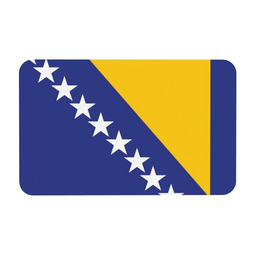 LiuMng Badvorleger mit Flagge von Bosnien und Herzegowina, Kieselgur-Motiv, saugfähig, Duschmatte, Badezimmerläufer, Teppich, Bodenmatte, passt unter die Tür LiuMng Badvorleger mit Flagge von Bosnien und Herzegowina, Kieselgur-Motiv, saugfähig, Duschmatte, Badezimmerläufer, Teppich, Bodenmatte, passt unter die Tür von LiuMng