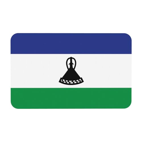 LiuMng Badvorleger mit Flagge von Lesotho, Kieselgur-Motiv, saugfähig, Badläufer, Teppich, Bodenmatte, passt unter die Tür LiuMng Badvorleger mit Flagge von Lesotho, Kieselgur-Motiv, saugfähig, Badläufer, Teppich, Bodenmatte, passt unter die Tür von LiuMng