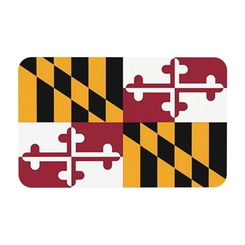 LiuMng Badvorleger mit Maryland-Flagge und Kieselgur-Motiv, saugfähig, Duschmatte, Badezimmerläufer, Teppich, Bodenmatte, passt unter die Tür LiuMng Badvorleger mit Maryland-Flagge und Kieselgur-Motiv, saugfähig, Duschmatte, Badezimmerläufer, Teppich, Bodenmatte, passt unter die Tür von LiuMng