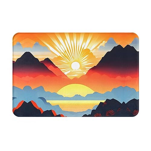 LiuMng Bright Sunrise Winter-Fußmatte, 40,6 x 61 cm, wasserabsorbierende, rutschfeste Fußmatten für Vorder- und Hintertür/Willkommensmatte LiuMng Bright Sunrise Winter-Fußmatte, 40,6 x 61 cm, wasserabsorbierende, rutschfeste Fußmatten für Vorder- und Hintertür/Willkommensmatte von LiuMng
