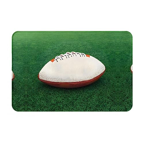 LiuMng Fußmatte, Rugbyball, Winter, 40,6 x 61 cm, wasserabsorbierend, rutschfest, Fußmatten für Vorder- und Hintertür, Weiß LiuMng Fußmatte, Rugbyball, Winter, 40,6 x 61 cm, wasserabsorbierend, rutschfest, Fußmatten für Vorder- und Hintertür, Weiß von LiuMng
