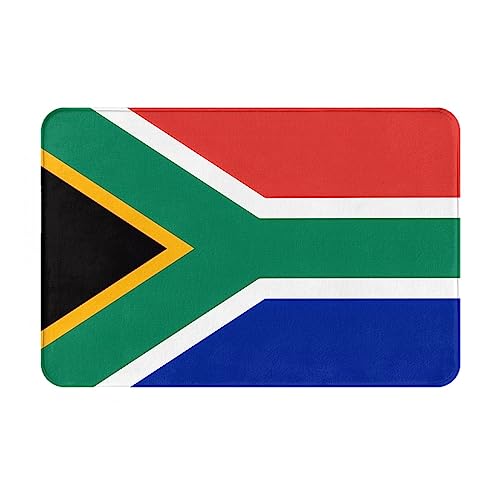LiuMng Fußmatte Südafrika-Flagge, für alle Jahreszeiten, wasserabsorbierend, rutschfest, Fußmatten für Vorder- und Hintertür, Schuhkratzer, 40,6 x 61 cm von LiuMng