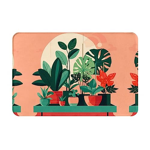 LiuMng Fußmatte für den Innenbereich mit grünen Pflanzen, wasserabsorbierend, rutschfest, Fußmatten für Vorder- und Hintertür, Schuhkratzer, 40,6 x 61 cm LiuMng Fußmatte für den Innenbereich mit grünen Pflanzen, wasserabsorbierend, rutschfest, Fußmatten für Vorder- und Hintertür, Schuhkratzer, 40,6 x 61 cm von LiuMng