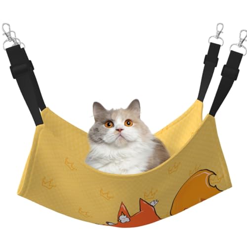 LiuMng Großes Katzenhängemattenbett für Käfig – verstellbares Haustierbett, Sonnenblumenkerne und Füchse, Welpenauflage für Kätzchen, Kleintiere LiuMng Großes Katzenhängemattenbett für Käfig – verstellbares Haustierbett, Sonnenblumenkerne und Füchse, Welpenauflage für Kätzchen, Kleintiere von LiuMng