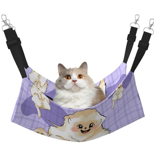 LiuMng Großes Katzenhängemattenbett für Käfig – verstellbares Haustierbett, niedlicher goldener Affen-Druck, Welpenunterlage für Kätzchen, kleine Tiere LiuMng Großes Katzenhängemattenbett für Käfig – verstellbares Haustierbett, niedlicher goldener Affen-Druck, Welpenunterlage für Kätzchen, kleine Tiere von LiuMng