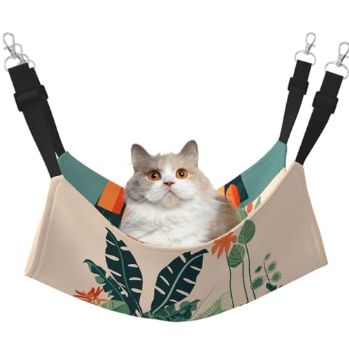 LiuMng Katzen-Hängemattenbett für Käfig, verstellbares Haustierbett, Cartoon-Motiv, kleine grüne Pflanze, Welpenauflage, für Kätzchen, mittelgroße und kleine Tiere LiuMng Katzen-Hängemattenbett für Käfig, verstellbares Haustierbett, Cartoon-Motiv, kleine grüne Pflanze, Welpenauflage, für Kätzchen, mittelgroße und kleine Tiere von LiuMng