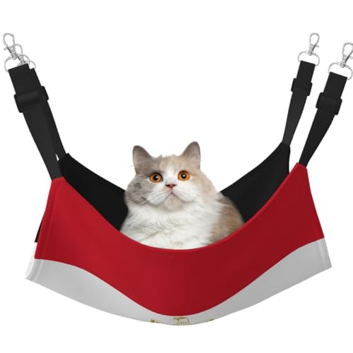 LiuMng Katzen-Hängemattenbett für Käfig, verstellbares Haustierbett, ägyptische Flagge, Welpenauflage, für Kätzchen, mittelgroße und kleine Tiere LiuMng Katzen-Hängemattenbett für Käfig, verstellbares Haustierbett, ägyptische Flagge, Welpenauflage, für Kätzchen, mittelgroße und kleine Tiere von LiuMng