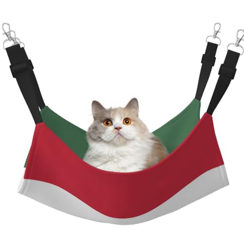 LiuMng Katzen-Hängemattenbett für Käfig – verstellbares Haustierbett, Flagge von Ungarn, Welpen, Ruheunterlage, für Kätzchen, große und kleine Tiere von LiuMng