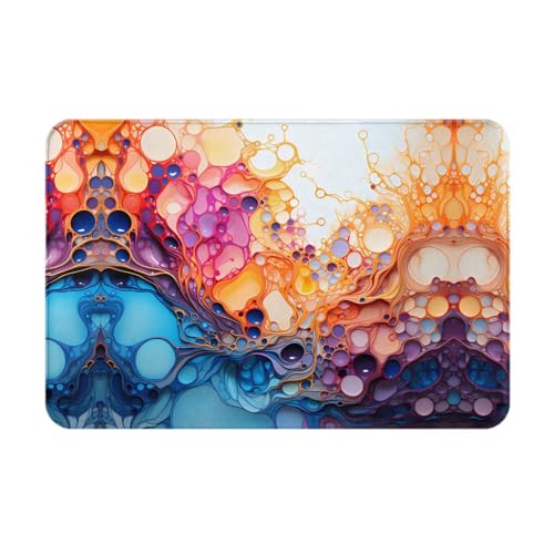 LiuMng Mehrfarbige Marmorier-Fußmatte, wasserabsorbierend, rutschfest, Fußmatten für Vorder- und Hintertür, Schuhkratzer, 40,6 x 61 cm LiuMng Mehrfarbige Marmorier-Fußmatte, wasserabsorbierend, rutschfest, Fußmatten für Vorder- und Hintertür, Schuhkratzer, 40,6 x 61 cm von LiuMng