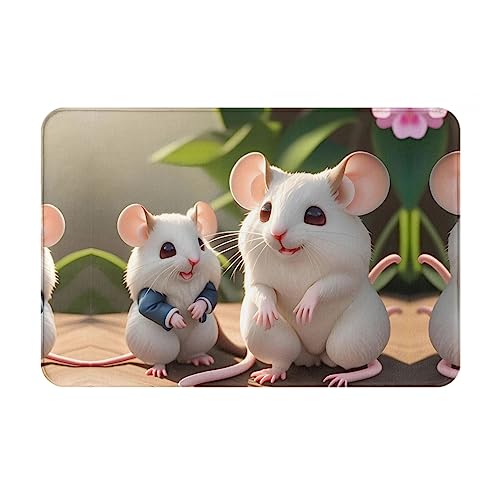 LiuMng Mutter und Kind Ratten Winter Fußmatte 40,6 x 61 cm – wasserabsorbierende, rutschfeste Fußmatten für Vorder- und Hintertür/Willkommensmatte LiuMng Mutter und Kind Ratten Winter Fußmatte 40,6 x 61 cm – wasserabsorbierende, rutschfeste Fußmatten für Vorder- und Hintertür/Willkommensmatte von LiuMng
