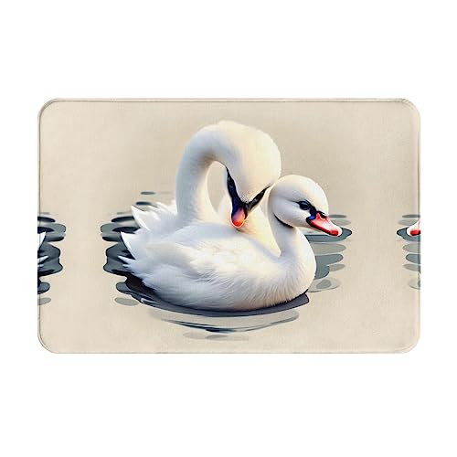LiuMng Niedlicher kleiner Schwan Winter-Fußmatte, 40,6 x 61 cm, wasserabsorbierend, rutschfest, Fußmatten für Vorder- und Hintertür/Willkommensmatte LiuMng Niedlicher kleiner Schwan Winter-Fußmatte, 40,6 x 61 cm, wasserabsorbierend, rutschfest, Fußmatten für Vorder- und Hintertür/Willkommensmatte von LiuMng