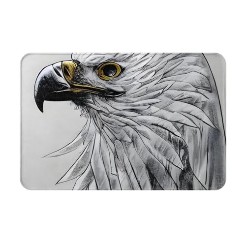 LiuMng Sketching an Eagle Winter-Fußmatte, 40,6 x 61 cm, wasserabsorbierende, rutschfeste Fußmatten für Vorder- und Hintertür/Willkommensmatte LiuMng Sketching an Eagle Winter-Fußmatte, 40,6 x 61 cm, wasserabsorbierende, rutschfeste Fußmatten für Vorder- und Hintertür/Willkommensmatte von LiuMng