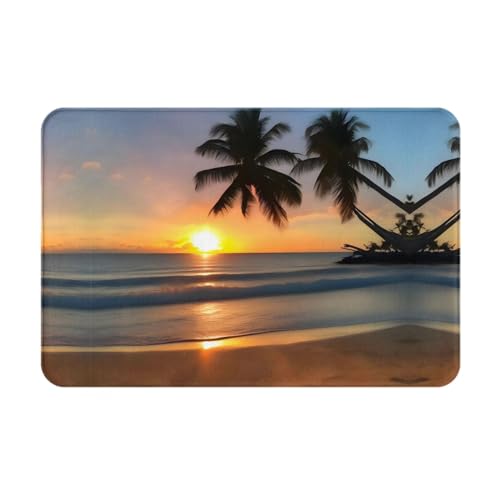 LiuMng Sunset Beach Winter-Fußmatte, 40,6 x 61 cm, wasserabsorbierende, rutschfeste Fußmatten für Vorder- und Hintertür/Willkommensmatte LiuMng Sunset Beach Winter-Fußmatte, 40,6 x 61 cm, wasserabsorbierende, rutschfeste Fußmatten für Vorder- und Hintertür/Willkommensmatte von LiuMng
