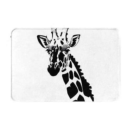LiuMng Winter-Fußmatte, Giraffenmotiv, 40,6 x 61 cm, wasserabsorbierend, rutschfest, für Vorder- und Hintertür, Schwarz / Weiß LiuMng Winter-Fußmatte, Giraffenmotiv, 40,6 x 61 cm, wasserabsorbierend, rutschfest, für Vorder- und Hintertür, Schwarz / Weiß von LiuMng